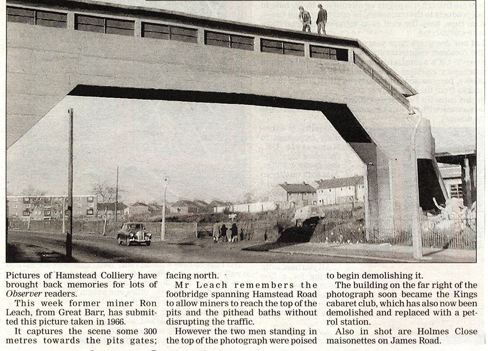 Covered bridge across Hamstead Road 
